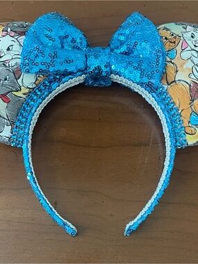 DISNEY INSPIRED Kids Sequin Bow Headband - Blue